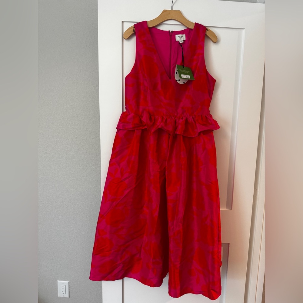 Kate Spade Red and Pink Formal Dress